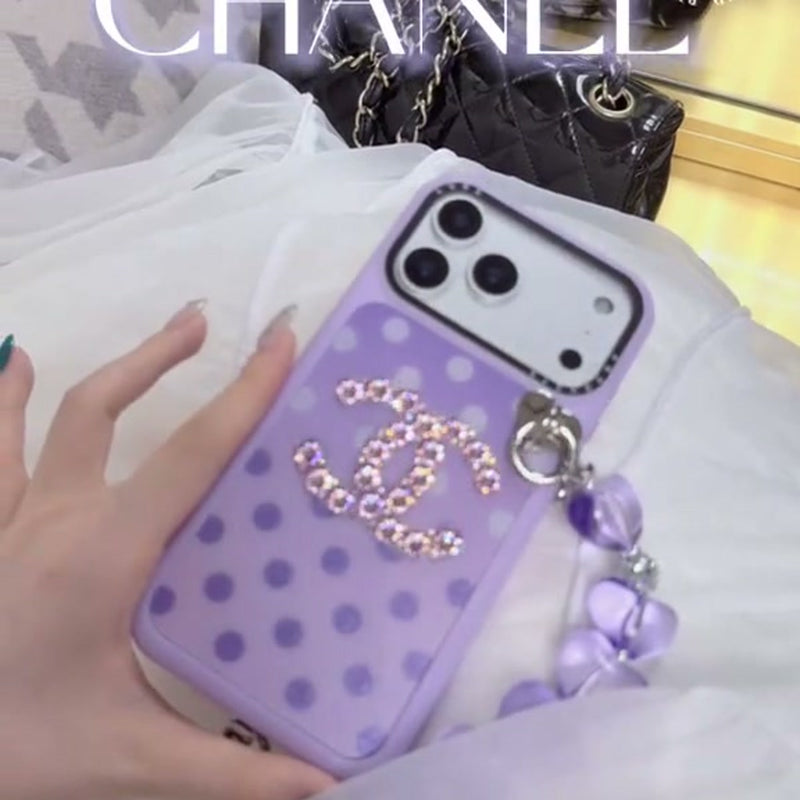 Lavender Crystal Chain iPhone Case