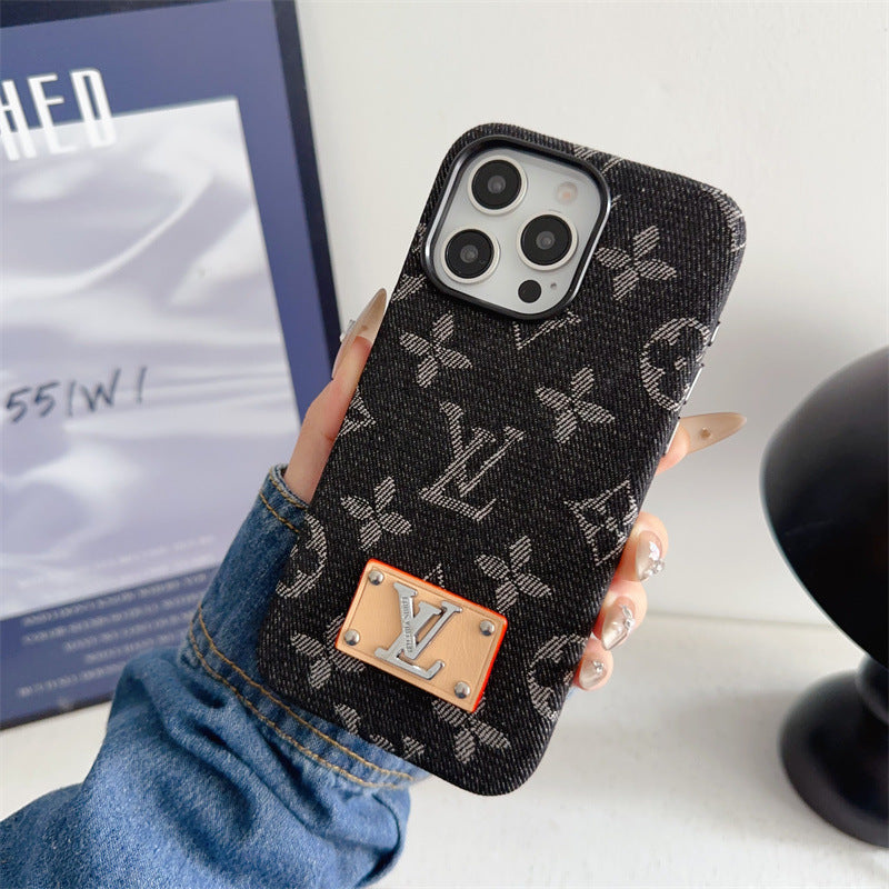 Classic Letters Denim iPhone Case