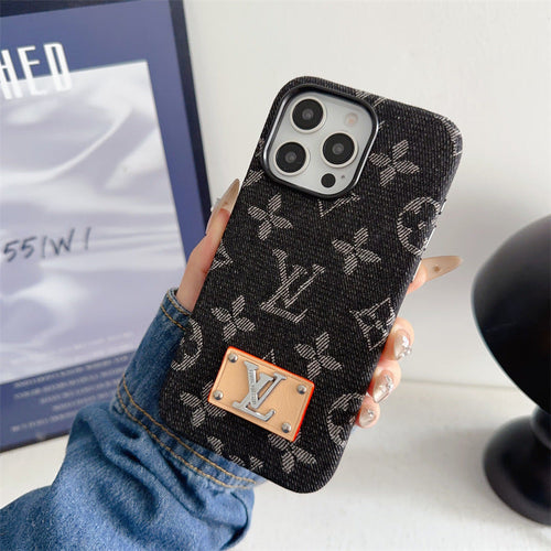 Classic Letters Denim iPhone Case