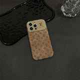 Classic Letters Leather iPhone Case