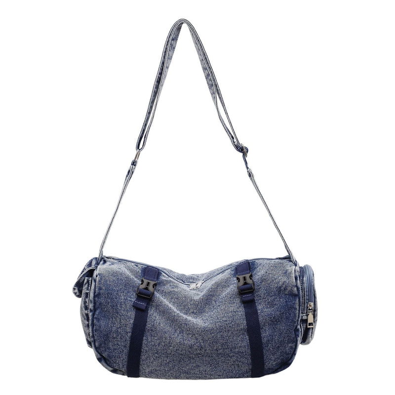 Trend Street Denim Commuter Bag Large Capacity Outdoor Travel Fitness