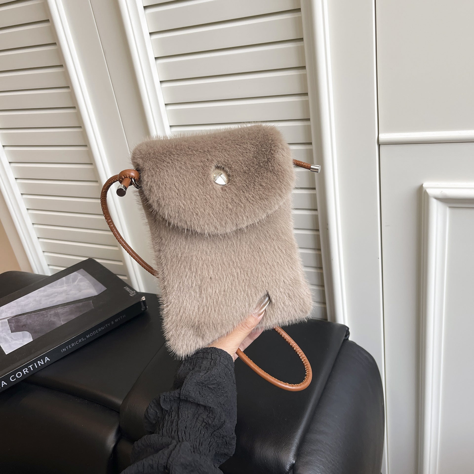 Cute Mini Plush Square Messenger Bag