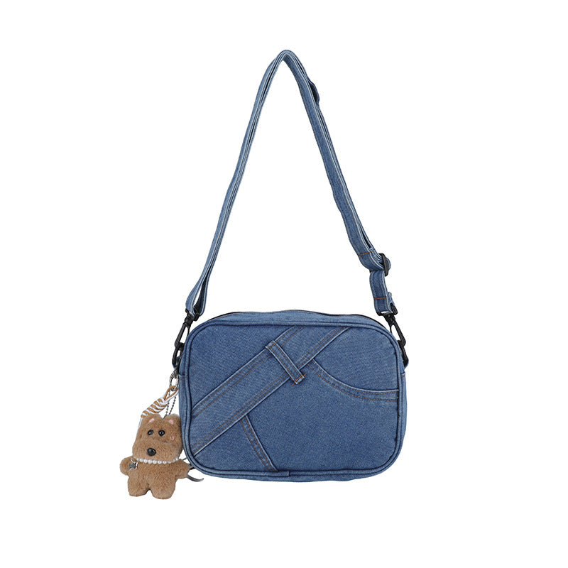 Denim Small Square Bag Versatile Shoulder Messenger Bag