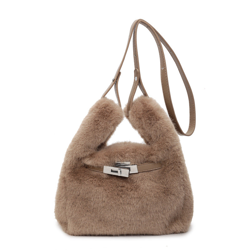Cute Solid Color Chain Crossbody Bag for Women