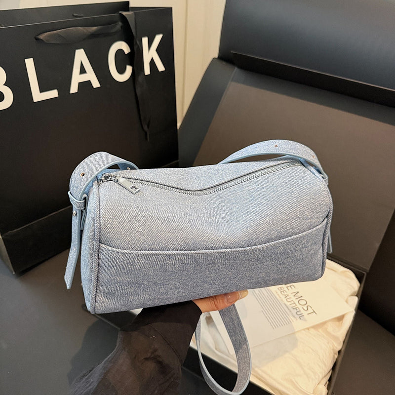 Design Version Ins Messenger Bag Denim Pillow Bag Large Capacity High Sense Personalized Shoulder Bag Women'S Bag