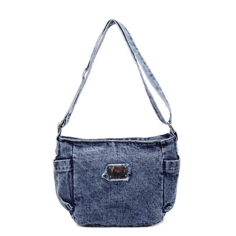 Trend Denim Bag Large Capacity Shoulder Messenger Bag