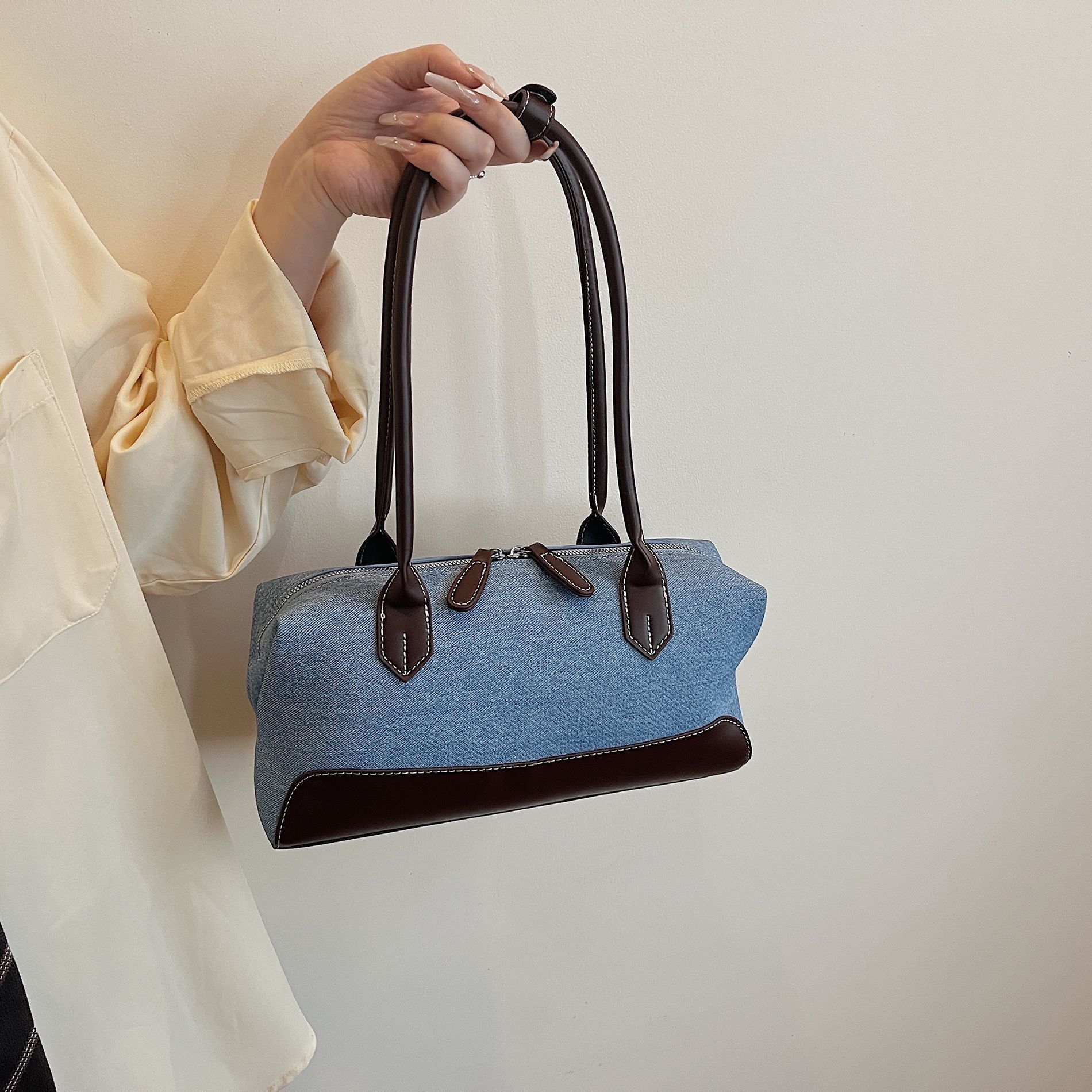 Dongdaemun Denim Armpit Bag Trendy Shoulder Handbag
