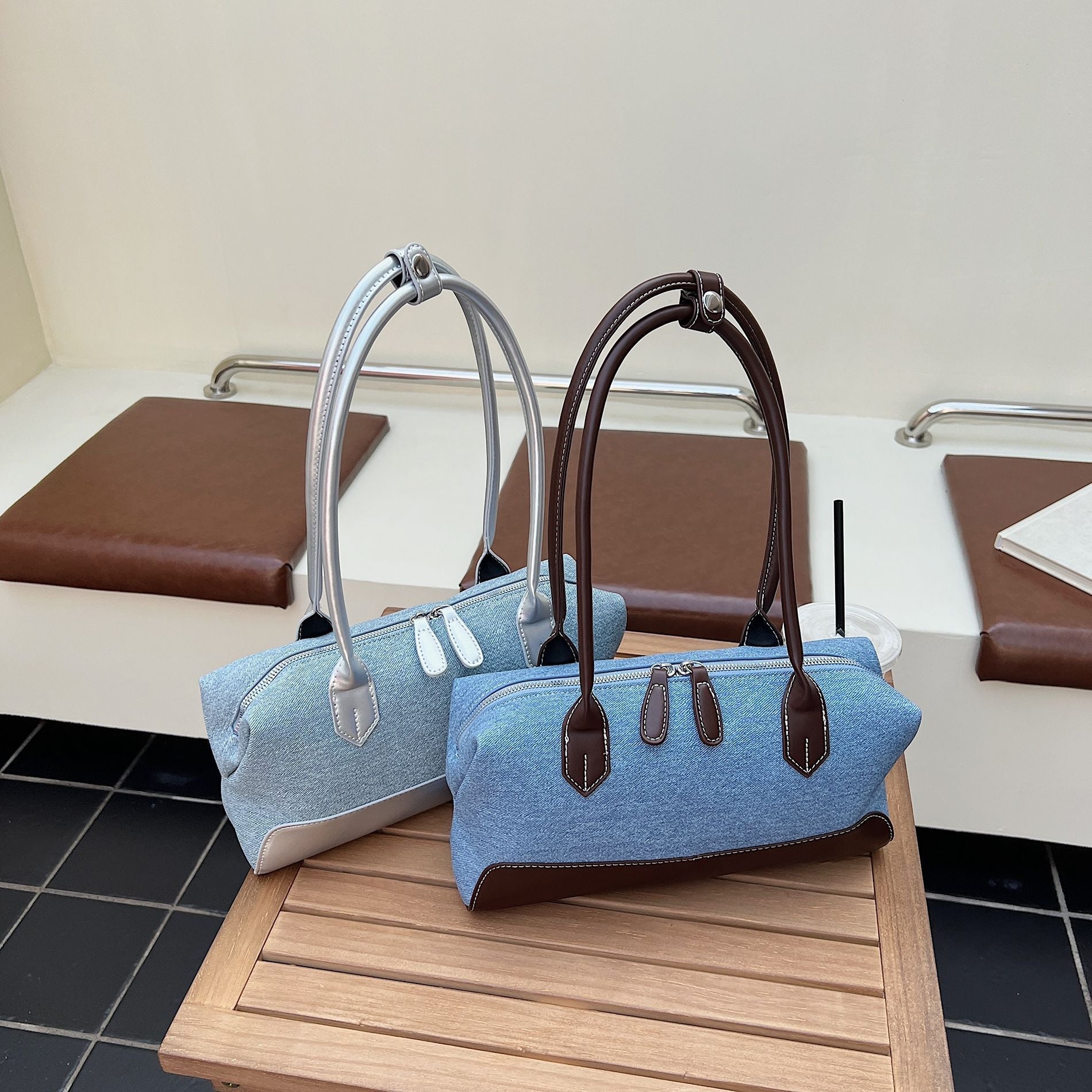 Dongdaemun Denim Armpit Bag Trendy Shoulder Handbag
