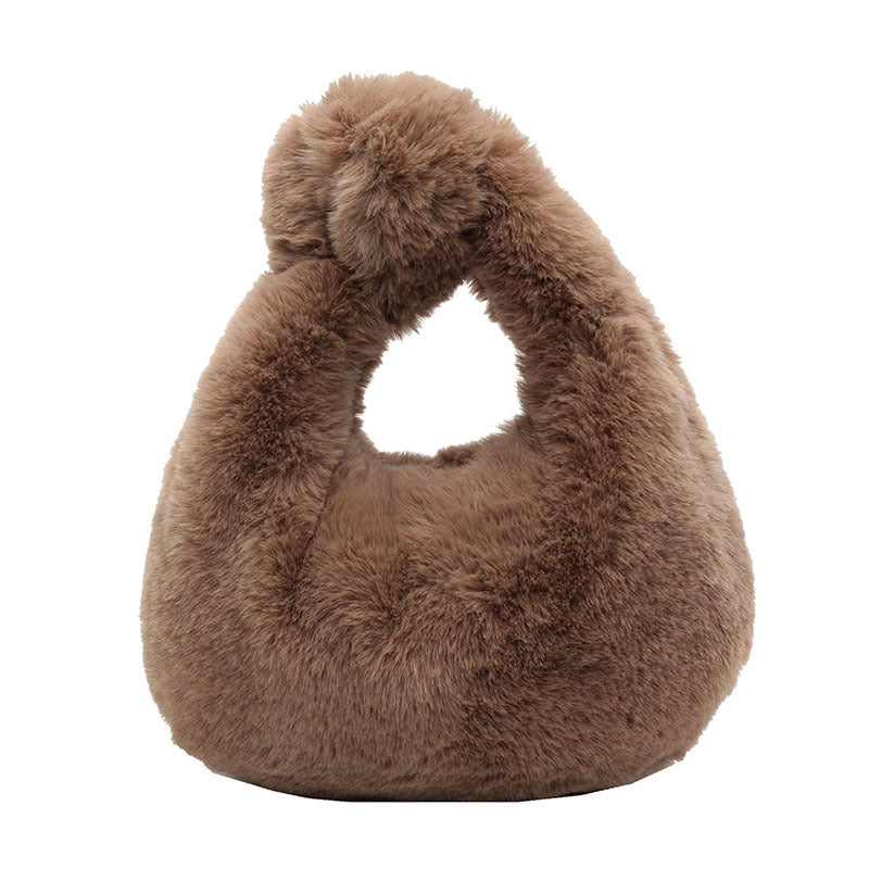 Plush Handbag Women's Versatile Dinner Bag