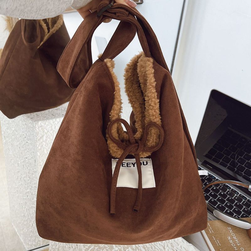 Double-Sided Bucket Bag Large-Capacity Casual Tote