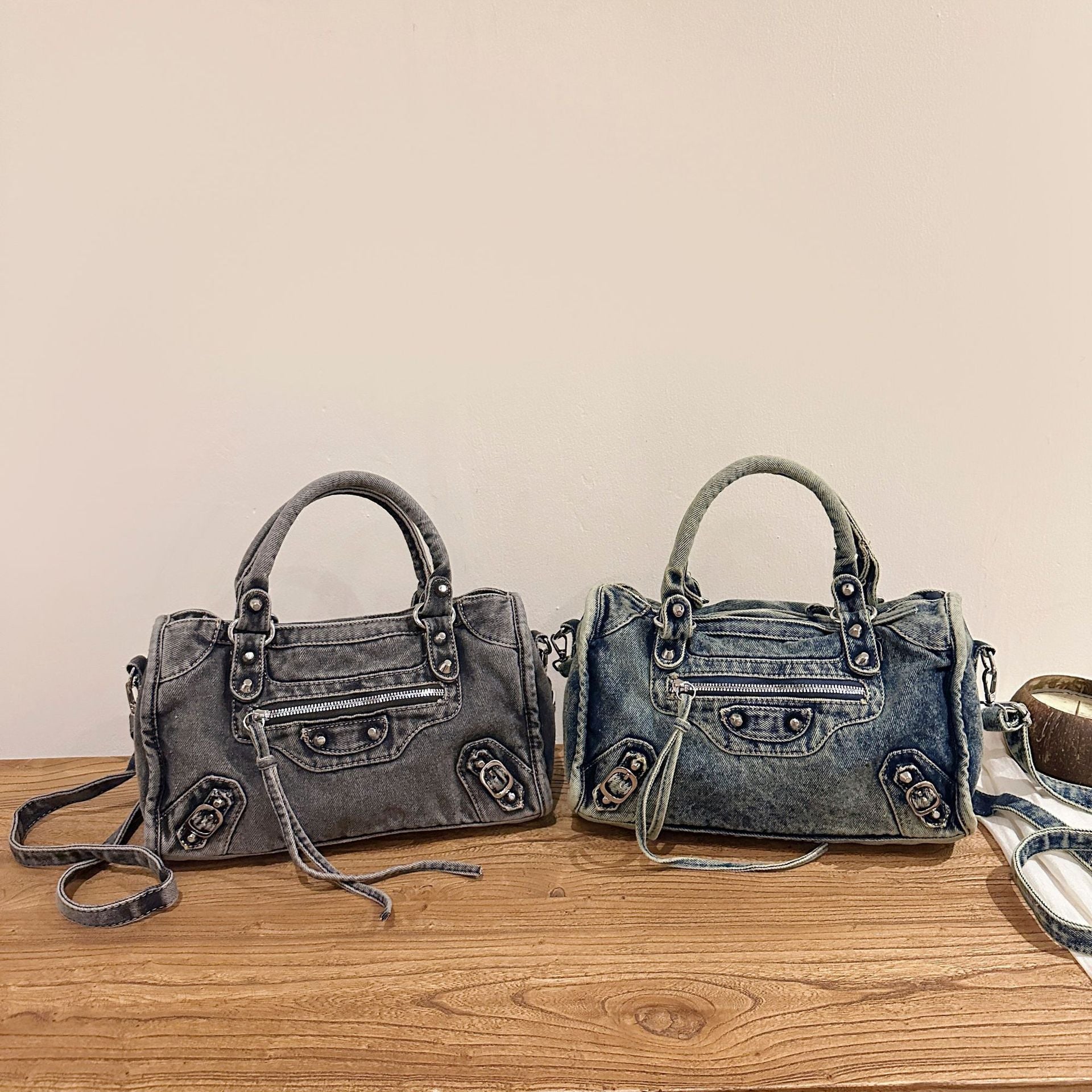 Retro Denim Locomotive Bag - Spice Girl Messenger Bag