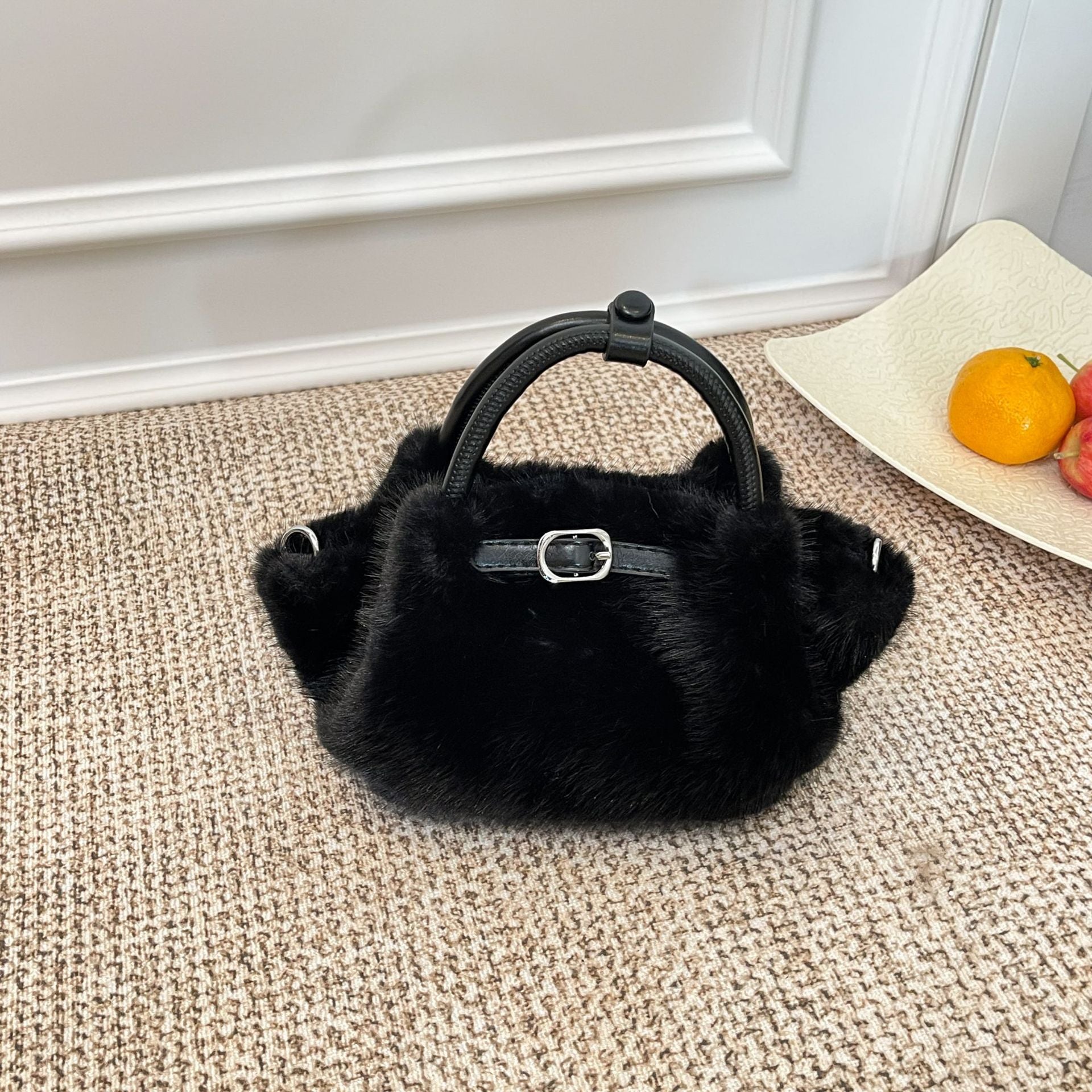 Cute Solid Color Pleated Vegetable Basket Bag for Women