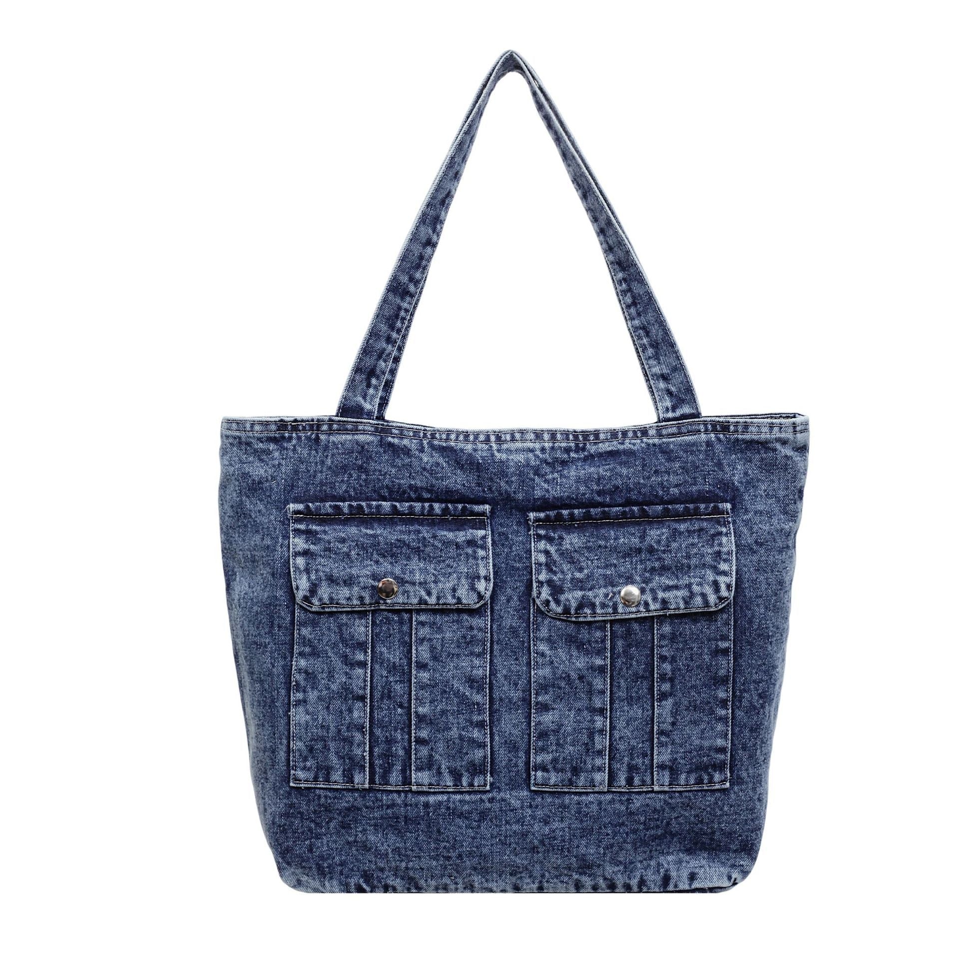 Personality Denim Commuter Bag Large Capacity Casual Tote
