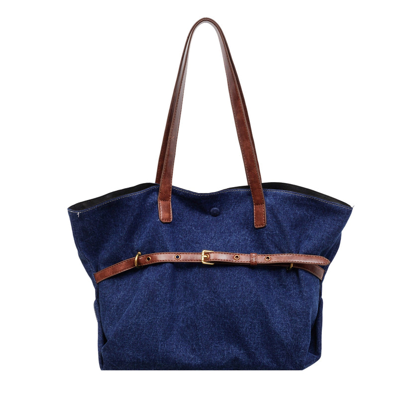 Large-Capacity Canvas Tote Bag for Commuting