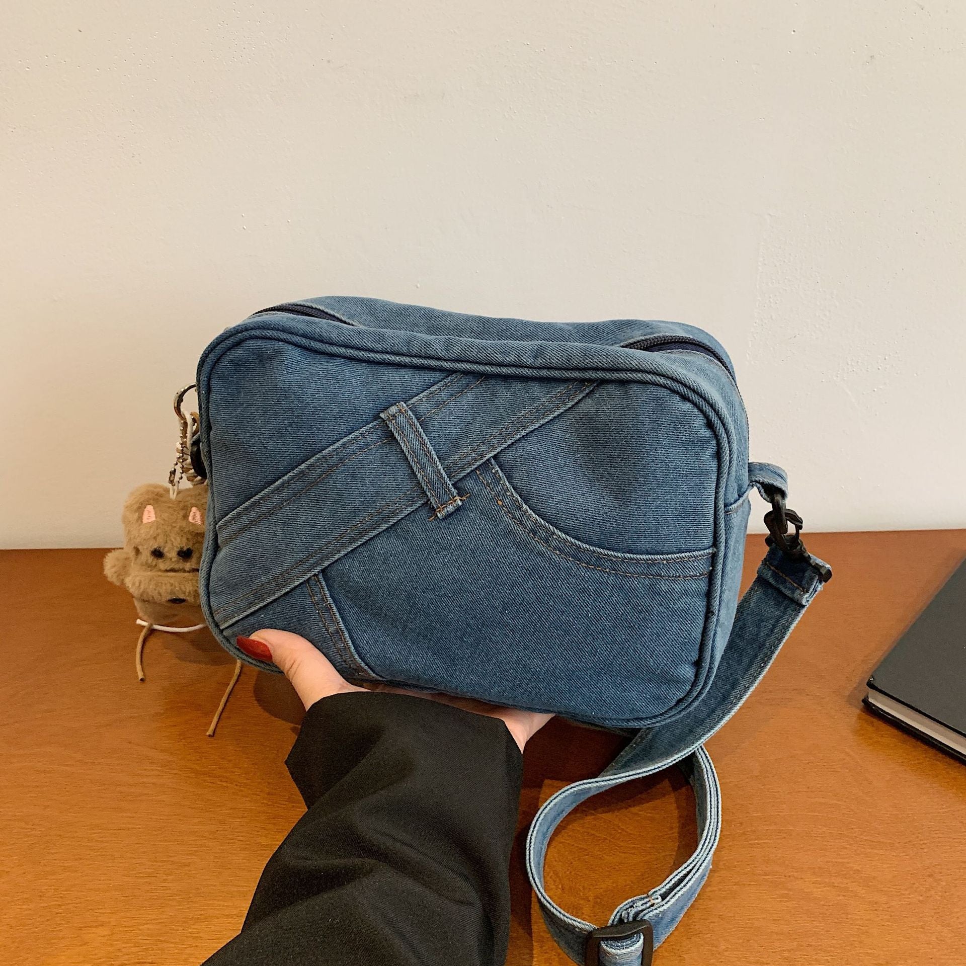 Denim Small Square Bag Versatile Shoulder Messenger Bag