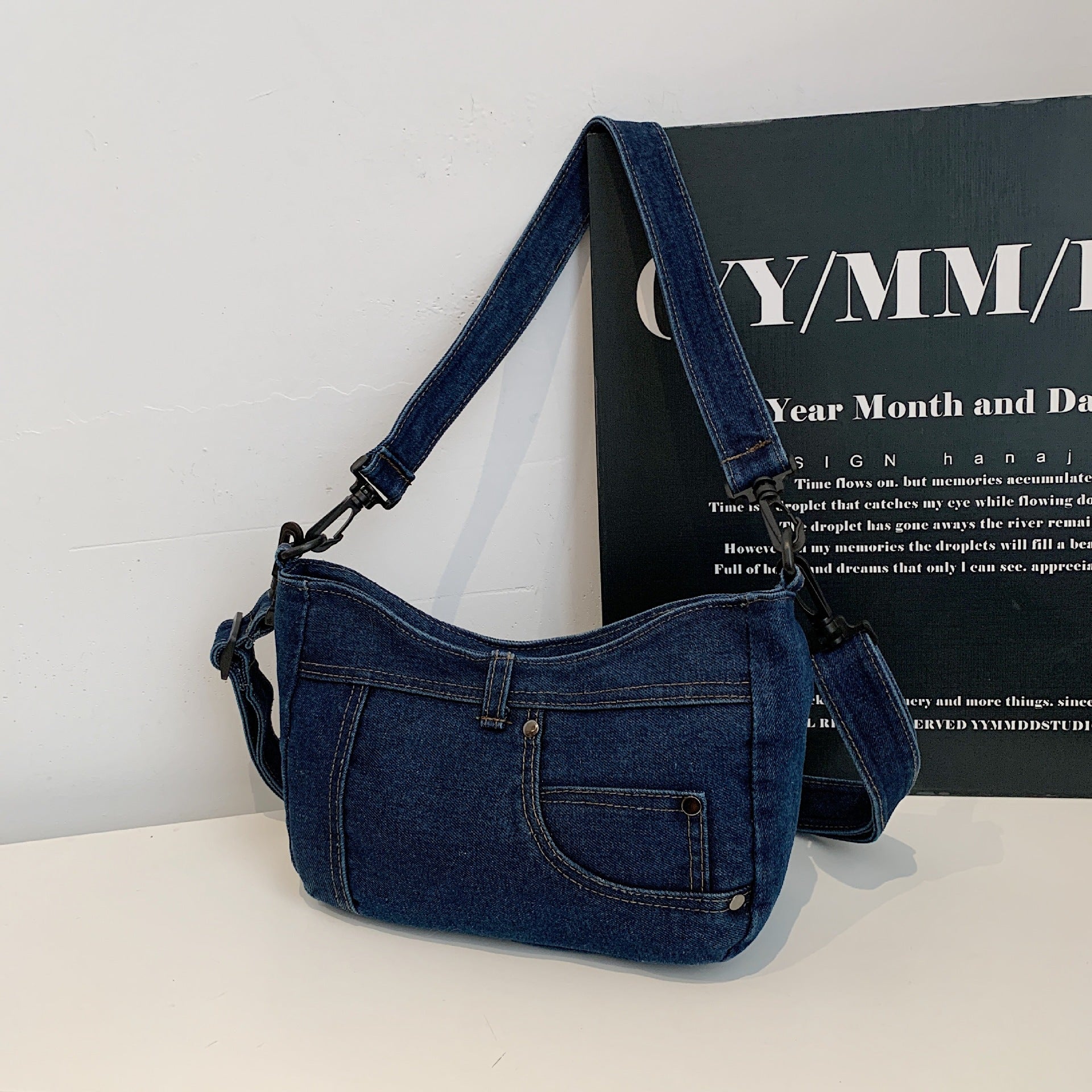 Literary Artistic Mori Denim Small Satchel Casual Retro Shoulder Bag