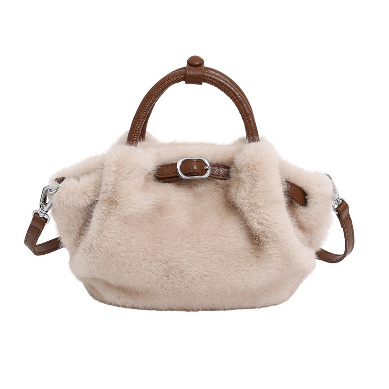 Cute Solid Color Pleated Vegetable Basket Bag for Women