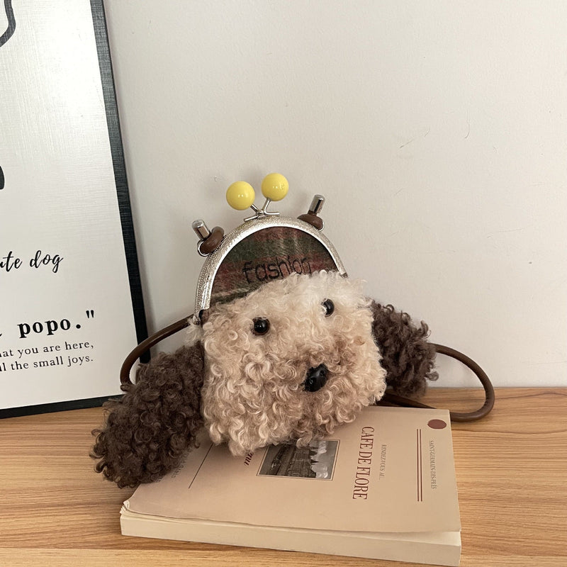 Cute Teddy Dog Clip Shoulder Bag Fashion Messenger Bag