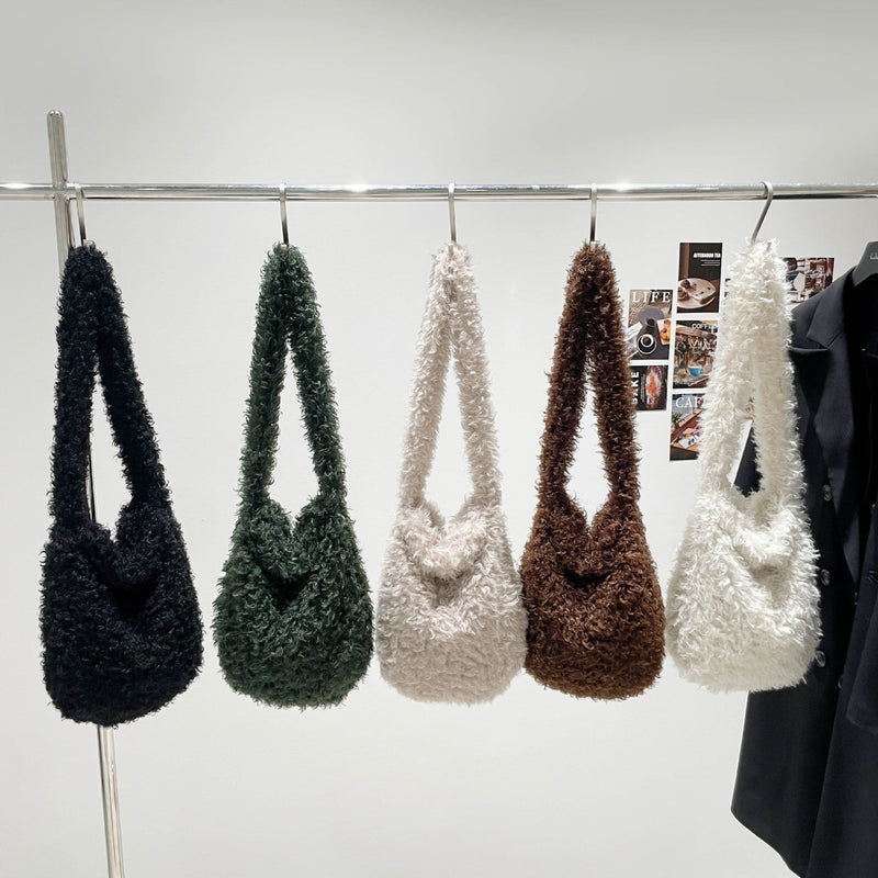 Light Luxury Plush Shoulder Bag for Women