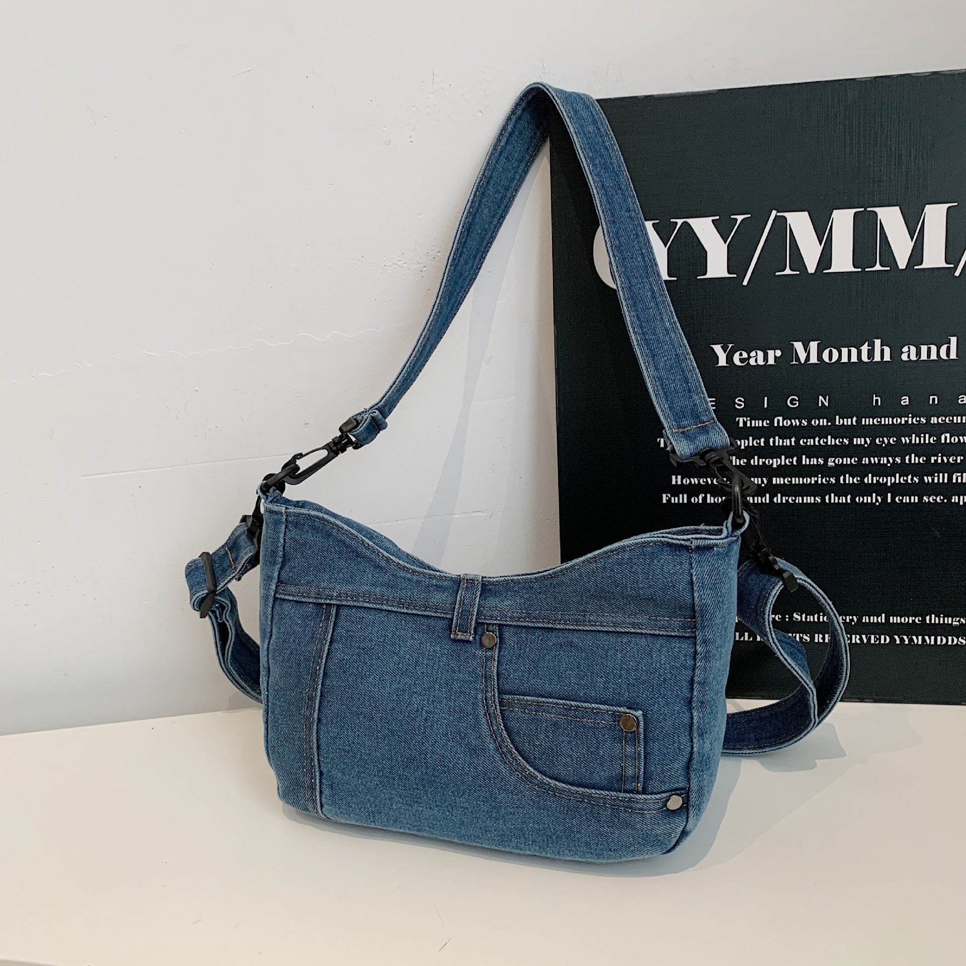 Literary Artistic Mori Denim Small Satchel Casual Retro Shoulder Bag