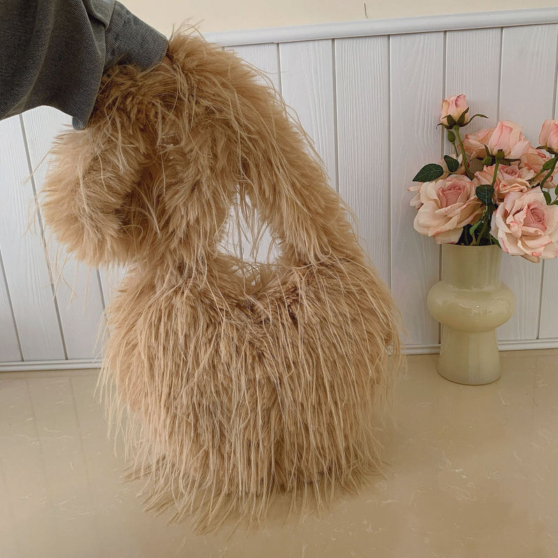 Fringed Heart Plush Bag Spice Girl Shoulder Bag