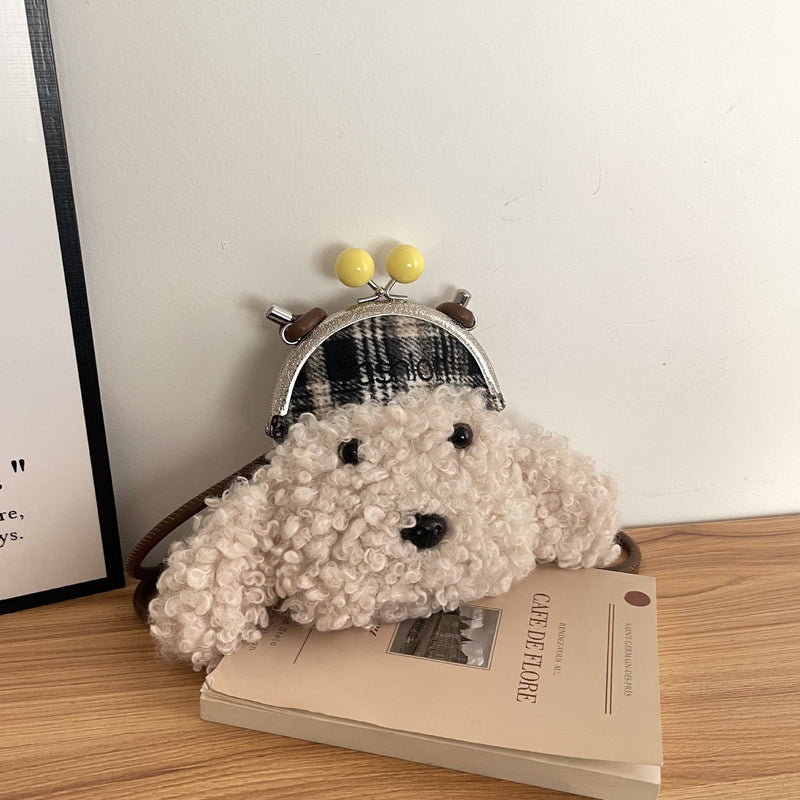 Cute Teddy Dog Clip Shoulder Bag Fashion Messenger Bag