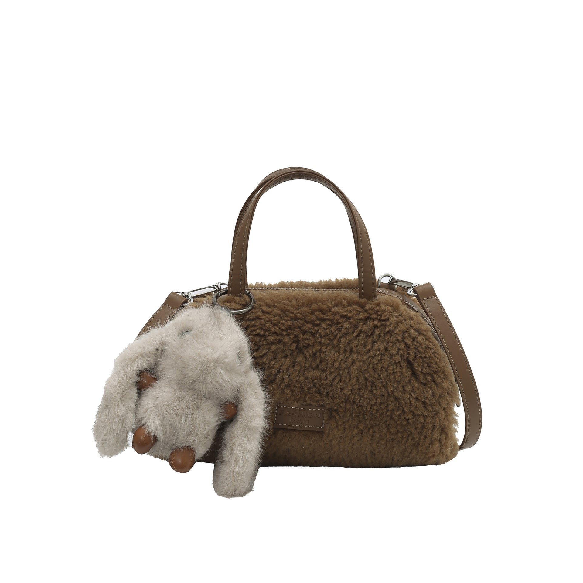 Light Luxury Plush Women's Shoulder Bag Retro Commuter Messenger
