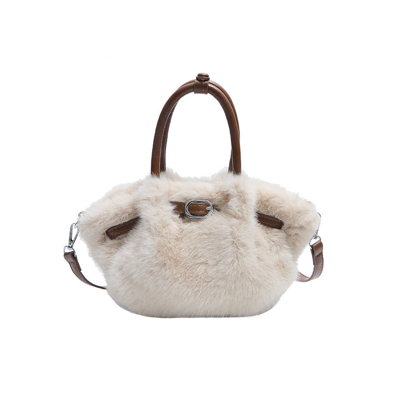 Demellier Women's Plush Splicing Shoulder Crossbody Bag