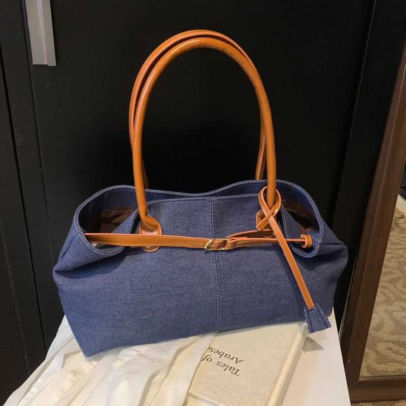 Denim Large-Capacity Tote Bag Women's Shoulder Handbag