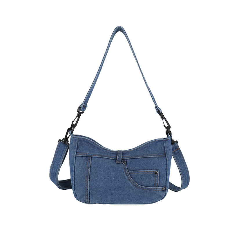 Literary Artistic Mori Denim Small Satchel Casual Retro Shoulder Bag