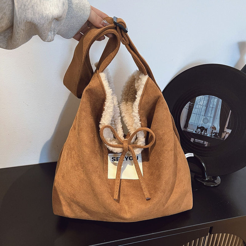 Double-Sided Bucket Bag Large-Capacity Casual Tote