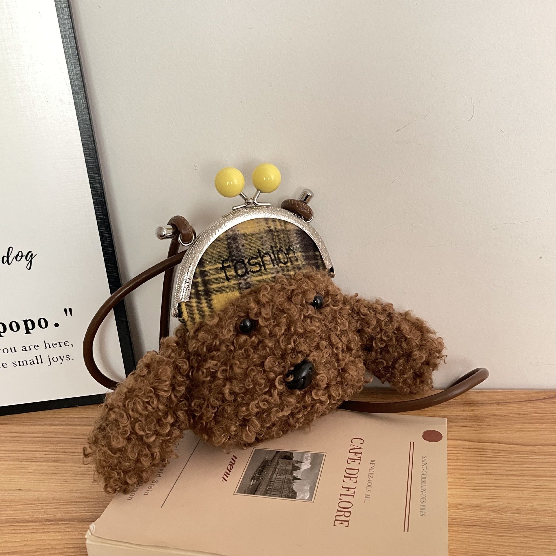 Cute Teddy Dog Clip Shoulder Bag Fashion Messenger Bag