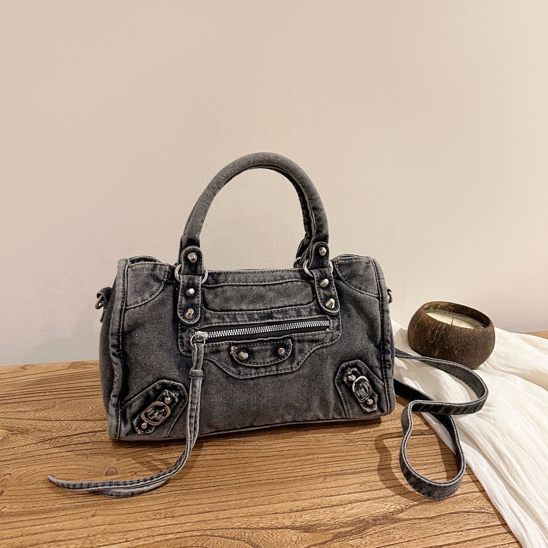 Retro Denim Locomotive Bag - Spice Girl Messenger Bag