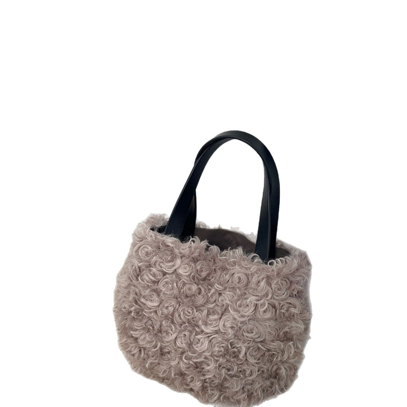 High Fashion Plush Bucket Handbag Autumn Winter New Style