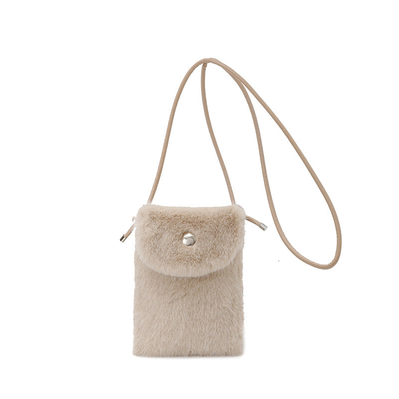 Cute Mini Plush Square Messenger Bag