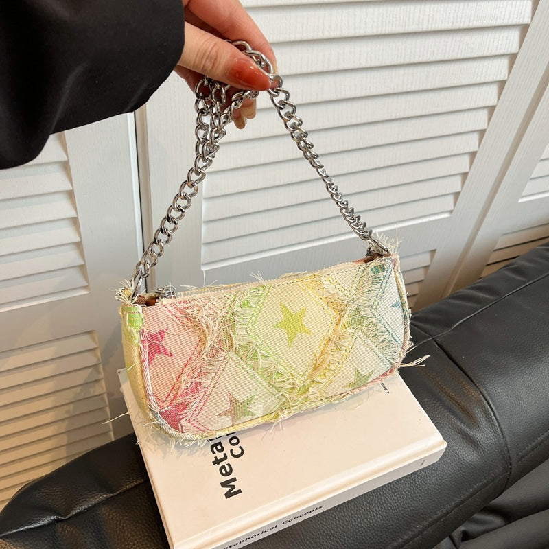 Retro Plaid Commuter Shoulder Bag