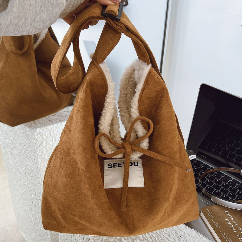 Double-Sided Bucket Bag Large-Capacity Casual Tote