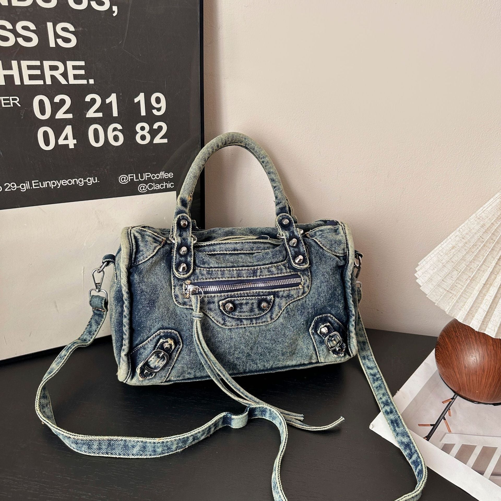 Retro Denim Locomotive Bag - Spice Girl Messenger Bag