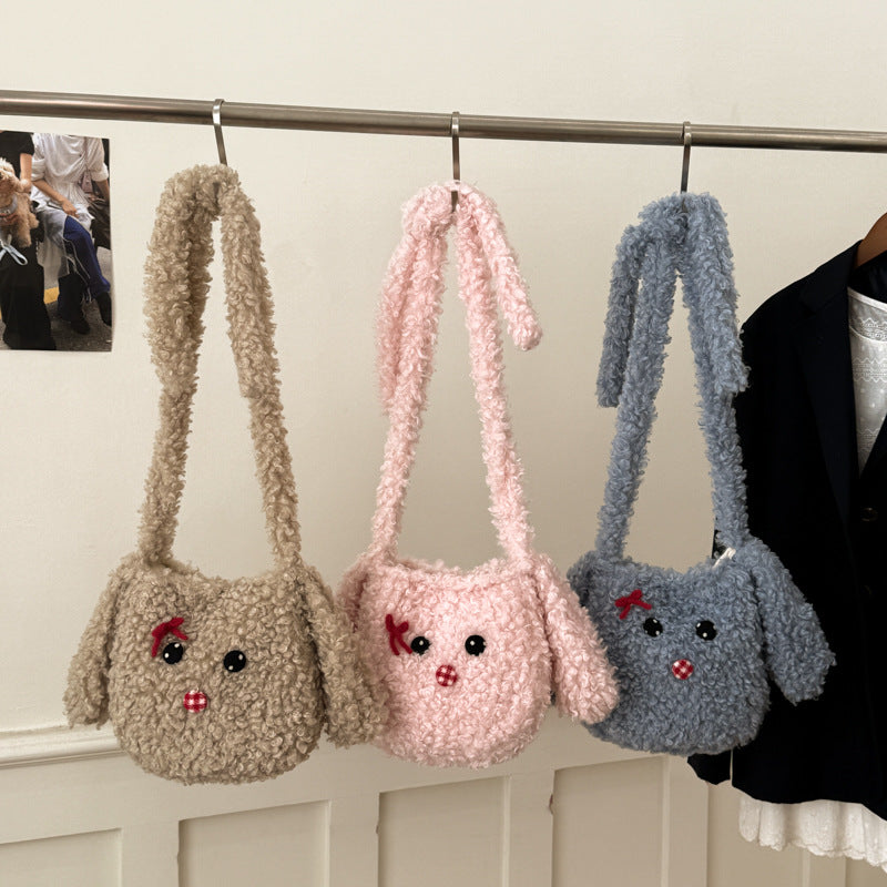 Cute Plush Puppy Shoulder Bag for Girls