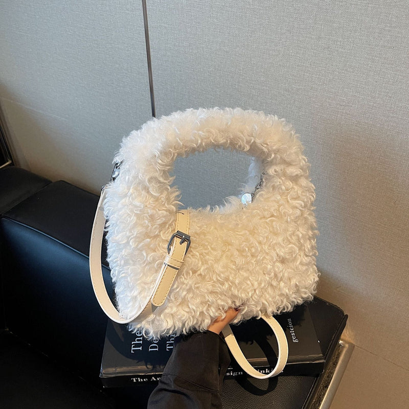 Cute Plush Shoulder Bag Fashion Trend Commuter Messenger