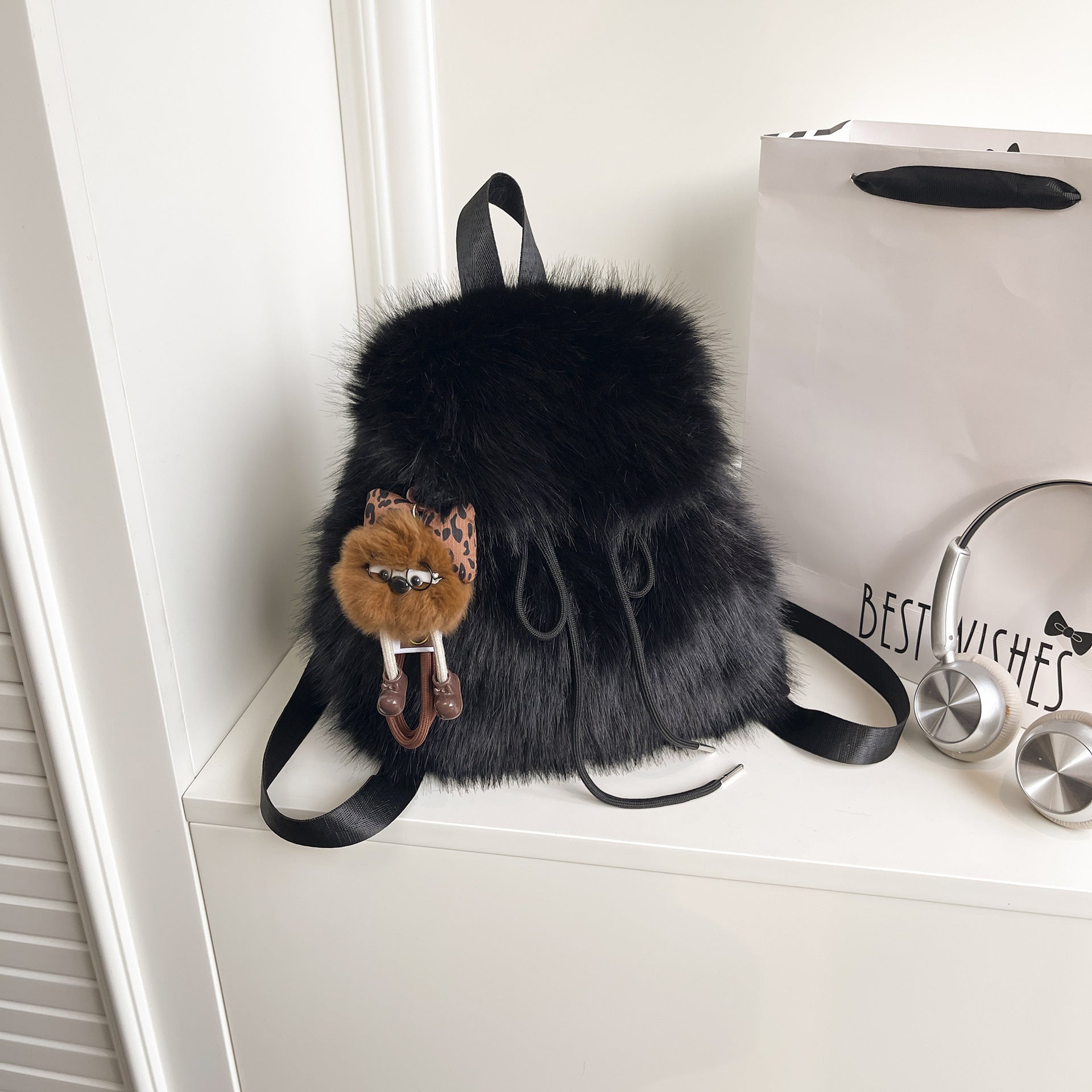 Fashionable Fluff Student Schoolbag Backpack