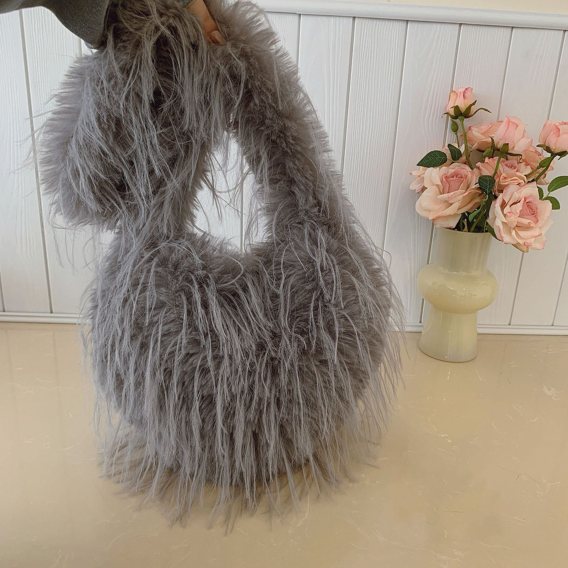 Fringed Heart Plush Bag Spice Girl Shoulder Bag