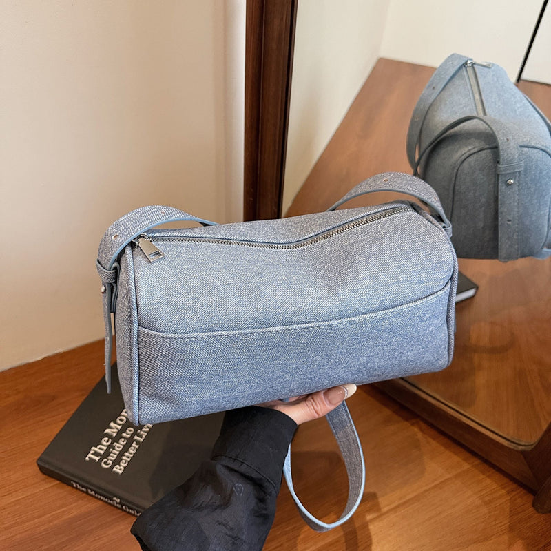 Design Version Ins Messenger Bag Denim Pillow Bag Large Capacity High Sense Personalized Shoulder Bag Women'S Bag