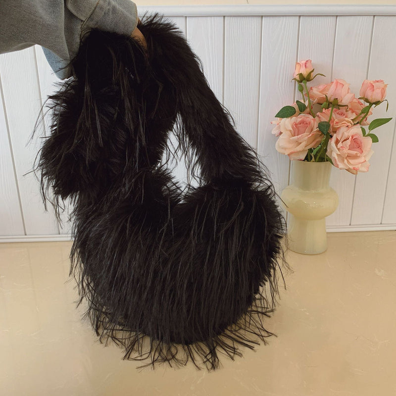 Fringed Heart Plush Bag Spice Girl Shoulder Bag