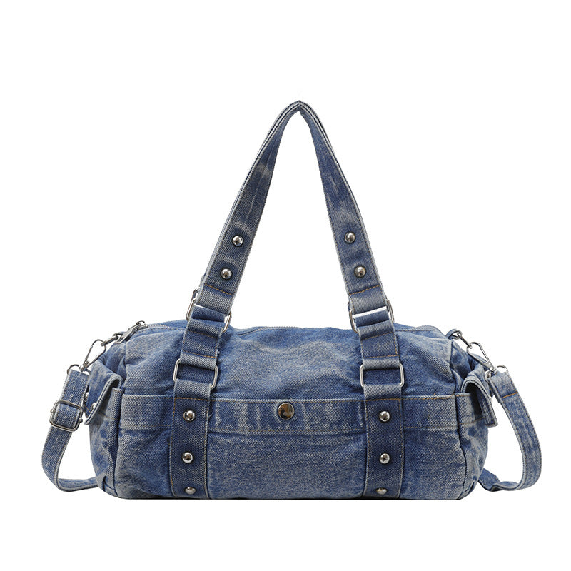 Denim Armpit Bag Large Capacity Travel Casual Messenger Bag