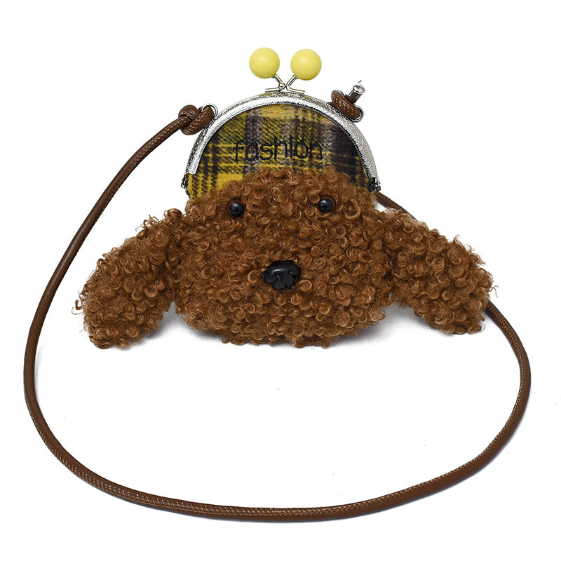Cute Teddy Dog Clip Shoulder Bag Fashion Messenger Bag