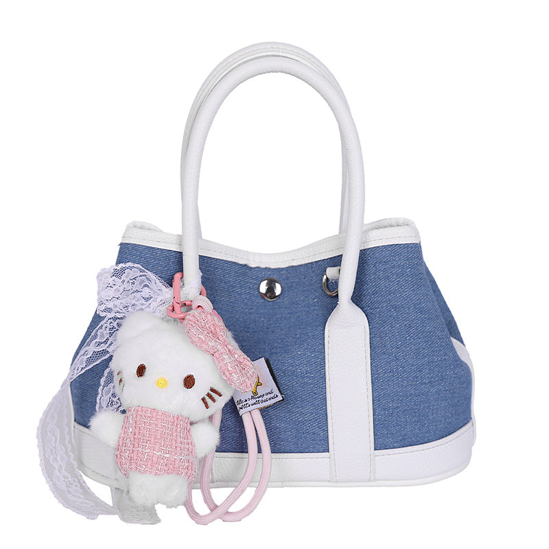 Dongdaemun Denim Mini Tote Shoulder Bag