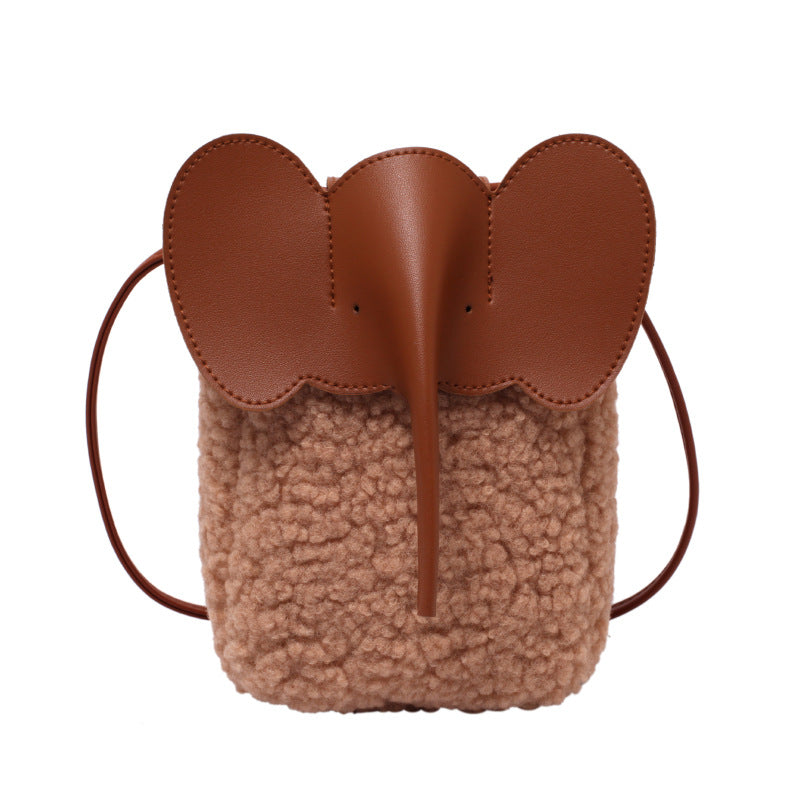 Lamb Wool Splicing Small Square Bag Fashion Messenger Bag