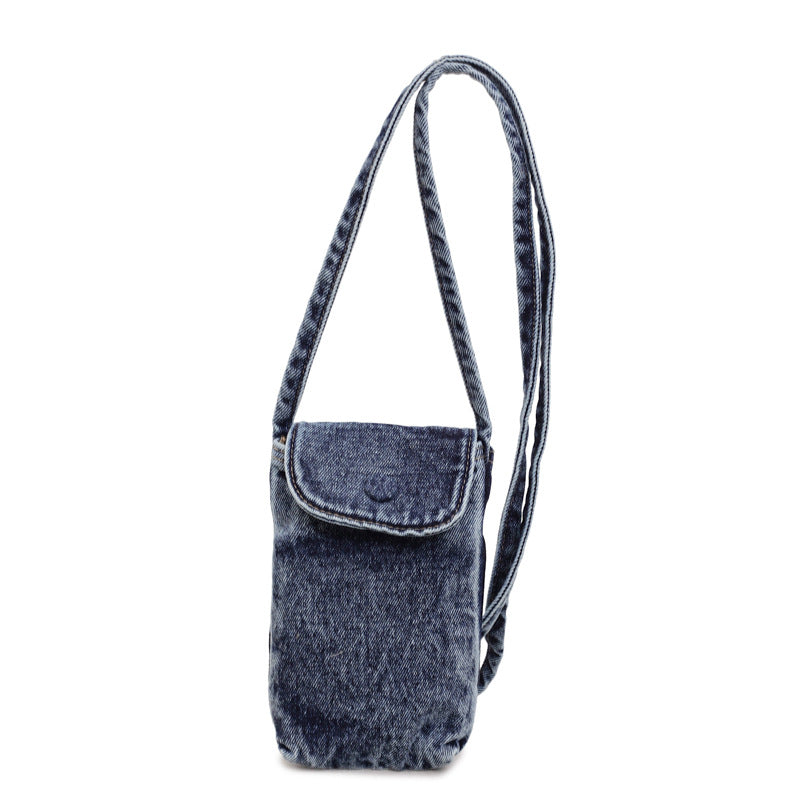 Trendy Retro Denim Messenger Bag - Versatile Lightweight Shoulder Bag