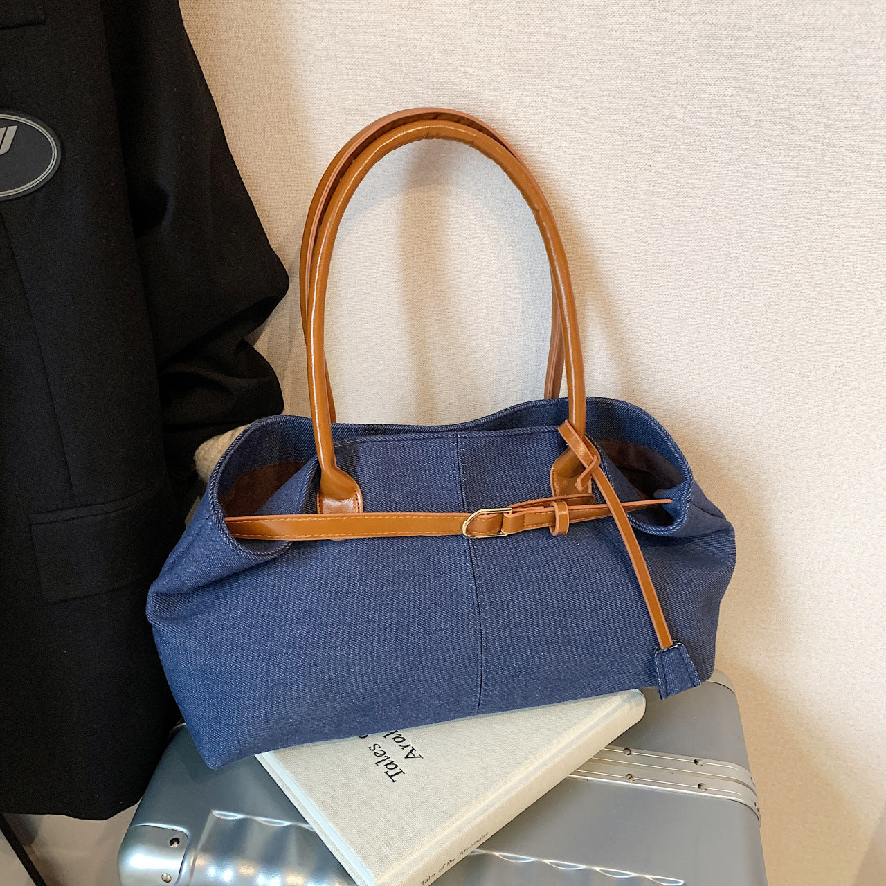 Denim Large-Capacity Tote Bag Women's Shoulder Handbag